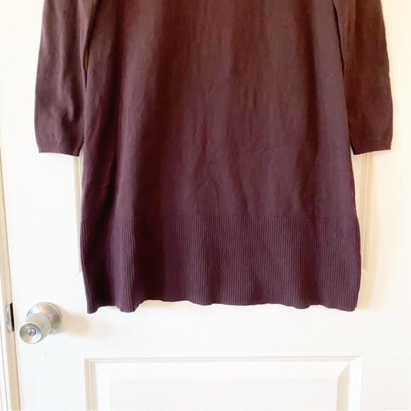 J. Jill Maroon Crewneck Long Sweater Tunic XS Petite - Picture 3 of 7
